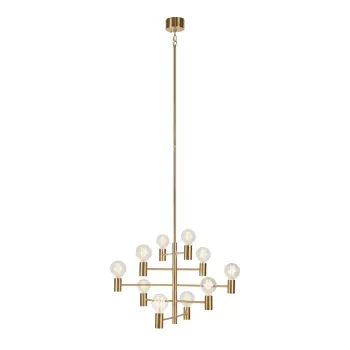 Lustra cu 10 becuri Markslojd Paris, auriu imagine