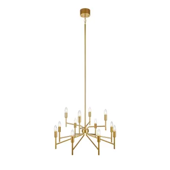 Lustra cu 12 becuri Markslojd Regent, auriu imagine