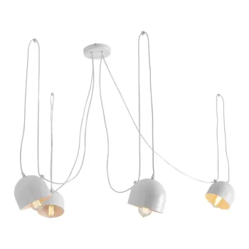 Lustra cu 4 becuri CustomForm Popo, alb imagine