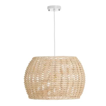 Lustra cu abajur din ratan o 35 cm Natural Way - Casa Seleccion imagine