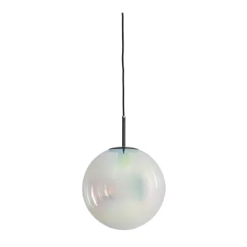 Lustra cu abajur din sticla o 30 cm Medina - Light & Living imagine