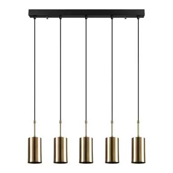 Lustra de 5 becuri Opviq lights Kem, auriu imagine