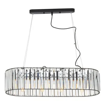 Lustra din metal cu abajur din sticla Akiko - Premier Housewares imagine