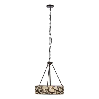 Lustra din metal cu abajur din sticla o 46 cm Waldorf - Premier Housewares imagine