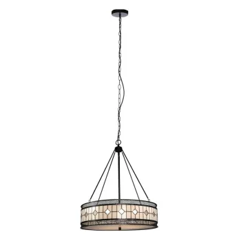 Lustra din metal cu abajur din sticla o 60 cm Waldorf - Premier Housewares imagine