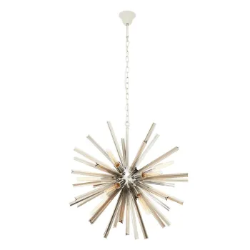 Lustra din metal cu abajur din sticla o 75 cm Karlo - Premier Housewares imagine