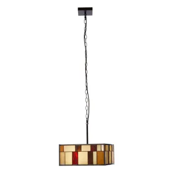 Lustra din metal cu abajur din sticla Waldorf - Premier Housewares imagine