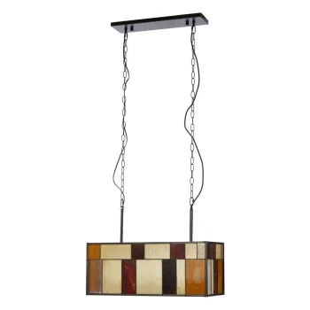 Lustra din metal cu abajur din sticla Waldorf - Premier Housewares imagine