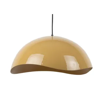 Lustra galben-mustar cu abajur din metal o 50 cm Waved - Leitmotiv imagine