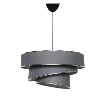 Lustra gri antracit/argintie cu abajur textil o 40 cm Couper - Opviq lights imagine