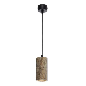 Lustra gri cu abajur din piatra o 6,5 cm Selma - Opviq lights imagine