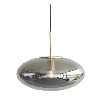 Lustra gri cu intensitate reglabila cu abajur din sticla o 40 cm Reflect - Hubsch imagine