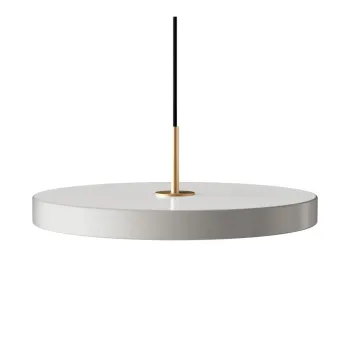 Lustra gri deschis LED cu abajur din metal o 43 cm Asteria Medium - UMAGE imagine