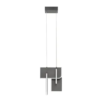 Lustra gri deschis LED cu intensitate reglabila din metal Totem - Nova Luce imagine