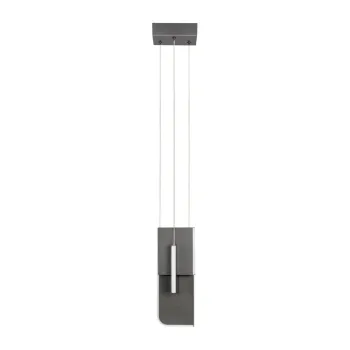 Lustra gri deschis LED cu intensitate reglabila din metal Totem - Nova Luce imagine