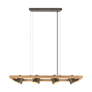 Lustra gri/in culoare naturala Bell - Trio imagine