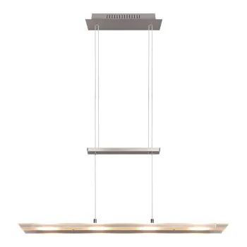 Lustra gri LED cu abajur din sticla Milos - Trio imagine