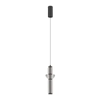 Lustra gri LED cu intensitate reglabila din sticla o 12 cm Ulon - Nova Luce imagine