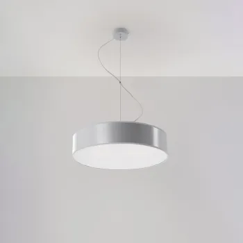 Lustra gri o 45 cm Atis - Nice Lamps imagine