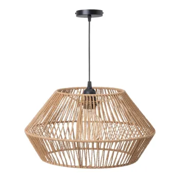 Lustra in culoare naturala cu abajur din sfoara din hartie o 38 cm - Casa Seleccion imagine