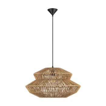 Lustra in culoare naturala cu tapiterie din franghie o 50 cm Nua - Nova Luce imagine