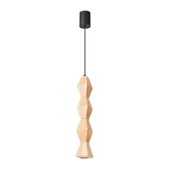 Lustra in culoare naturala din lemn de fag o 8 cm Cubo - Sollux imagine