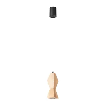 Lustra in culoare naturala din lemn de fag o 8 cm Cubo - Sollux imagine