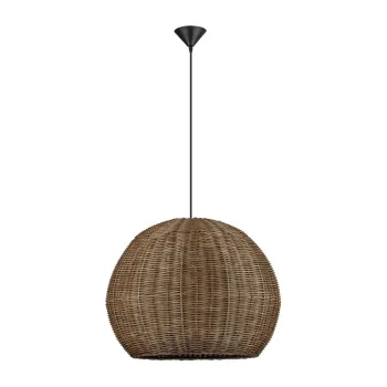 Lustra in culoare naturala din ratan o 39 cm Rielo - Nova Luce imagine
