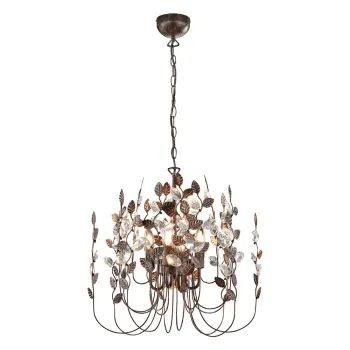 Lustra in culoarea bronz o 52 cm Napoli - Trio imagine