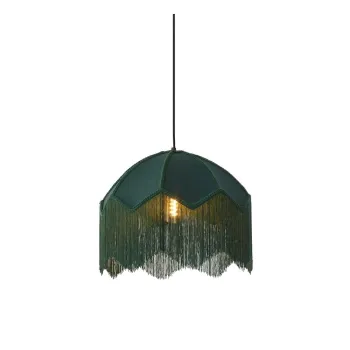 Lustra in culoarea petrol cu abajur textil o 40 cm Malacia - Light & Living imagine