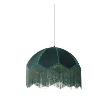 Lustra in culoarea petrol cu abajur textil o 50 cm Malacia - Light & Living imagine