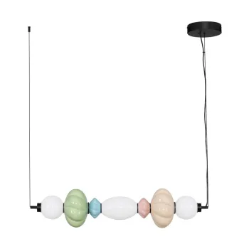 Lustra LED cu intensitate reglabila din ceramica cu abajur din ceramica/cu abajur din sticla Oneta - Nova Luce imagine