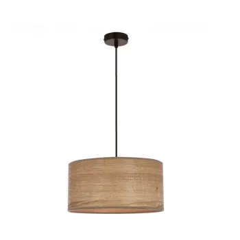 Lustra maro deschis cu abajur din ratan o 30 cm Legno - Candellux Lighting imagine