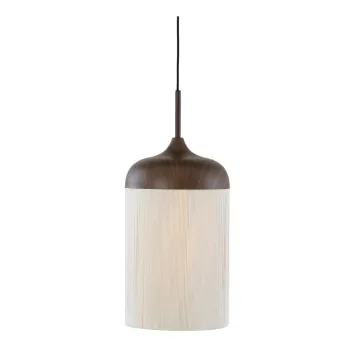 Lustra maro inchis cu abajur textil o 27,5 cm Dania - Light & Living imagine