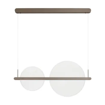 Lustra maro LED cu intensitate reglabila din aluminiu cu abajur din sticla acrilica Noah - Nova Luce imagine