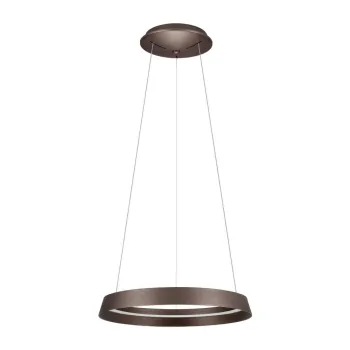 Lustra maro LED cu intensitate reglabila din aluminiu cu abajur din sticla acrilica o 45 cm Ormi - Nova Luce imagine