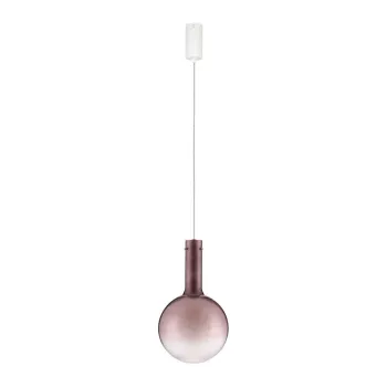 Lustra maro LED cu intensitate reglabila din sticla o 25 cm Nostos - Nova Luce imagine