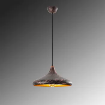 Lustra neagra/aramie cu abajur din metal o 34 cm Barek - Opviq lights imagine