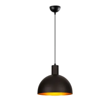Lustra neagra/aurie cu abajur din metal o 30 cm Sivani - Opviq lights imagine