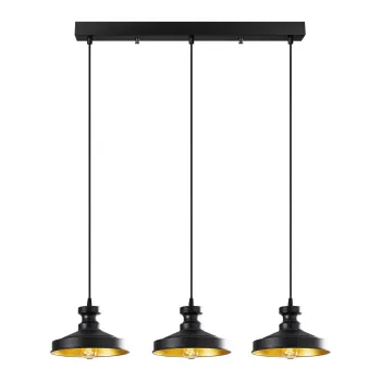 Lustra neagra cu abajur din metal Berceste - Opviq lights imagine