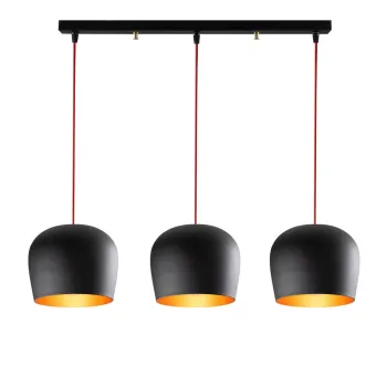 Lustra neagra cu abajur din metal Berceste - Opviq lights imagine