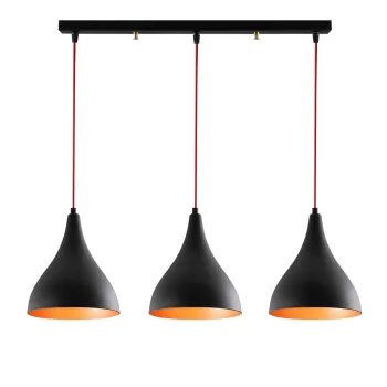 Lustra neagra cu abajur din metal Berceste - Opviq lights imagine