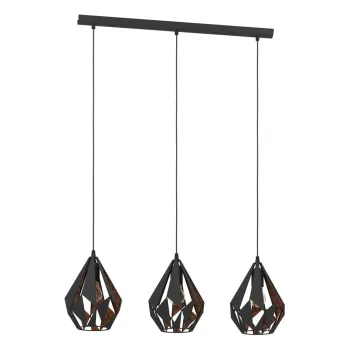 Lustra neagra cu abajur din metal CARLTON 1 - EGLO imagine