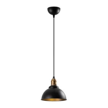Lustra neagra cu abajur din metal o 21 cm Varzan - Opviq lights imagine