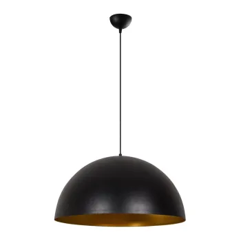Lustra neagra cu abajur din metal o 60 cm Sivano - Opviq lights imagine