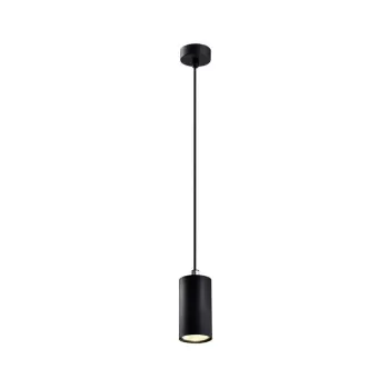 Lustra neagra cu abajur din metal o 7 cm Tubo - Candellux Lighting imagine