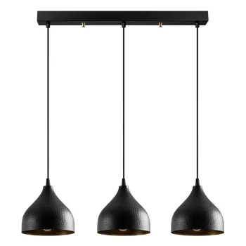 Lustra neagra cu abajur din metal Tattoo - Opviq lights imagine