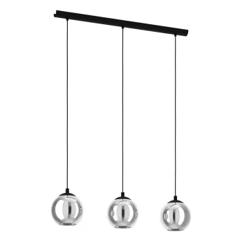 Lustra neagra cu abajur din sticla ARISCANI - EGLO imagine