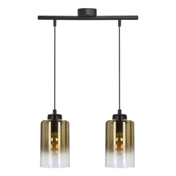 Lustra neagra cu abajur din sticla o 10 cm Aspra - Candellux Lighting imagine
