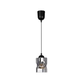 Lustra neagra cu abajur din sticla o 10 cm Felis - Candellux Lighting imagine